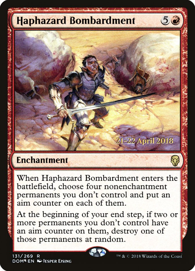 Haphazard Bombardment  (Prerelease) [Dominaria Prerelease Promos]