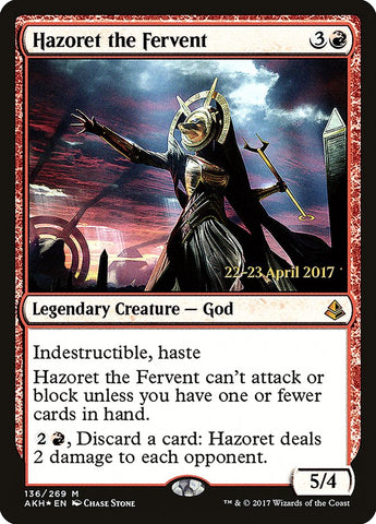 Hazoret the Fervent  (Prerelease) [Amonkhet Prerelease Promos]