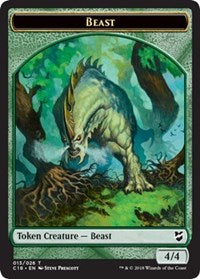 Beast (013) // Plant Double-sided Token [Commander 2018 Tokens]