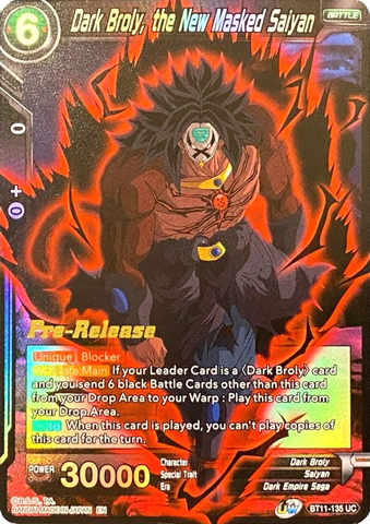 Dark Broly, the New Masked Saiyan (BT11-135) [Vermilion Bloodline Prerelease Promos]