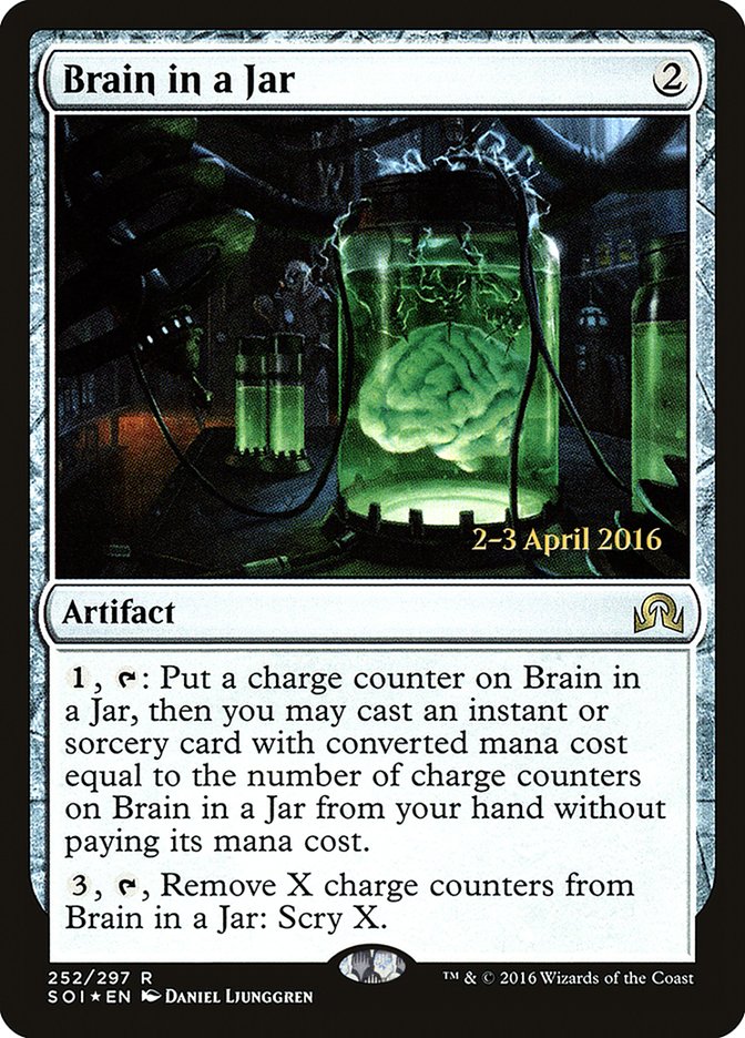 Brain in a Jar (Prerelease) [Shadows over Innistrad Prerelease Promos]