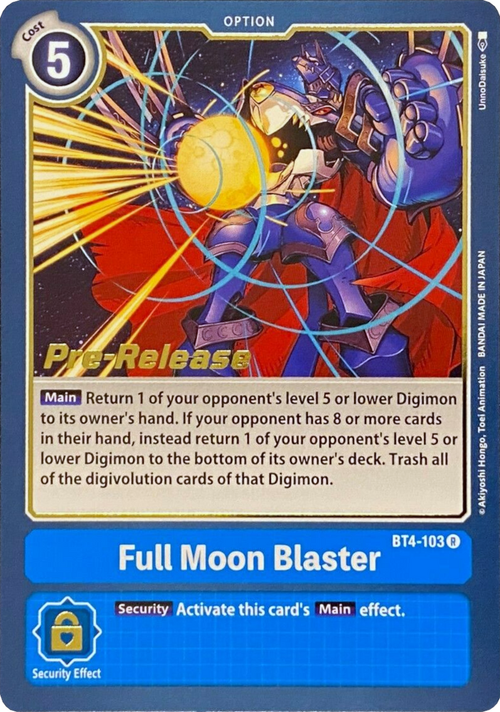 Full Moon Blaster [BT4-103] [Promociones previas al lanzamiento de Great Legend] 