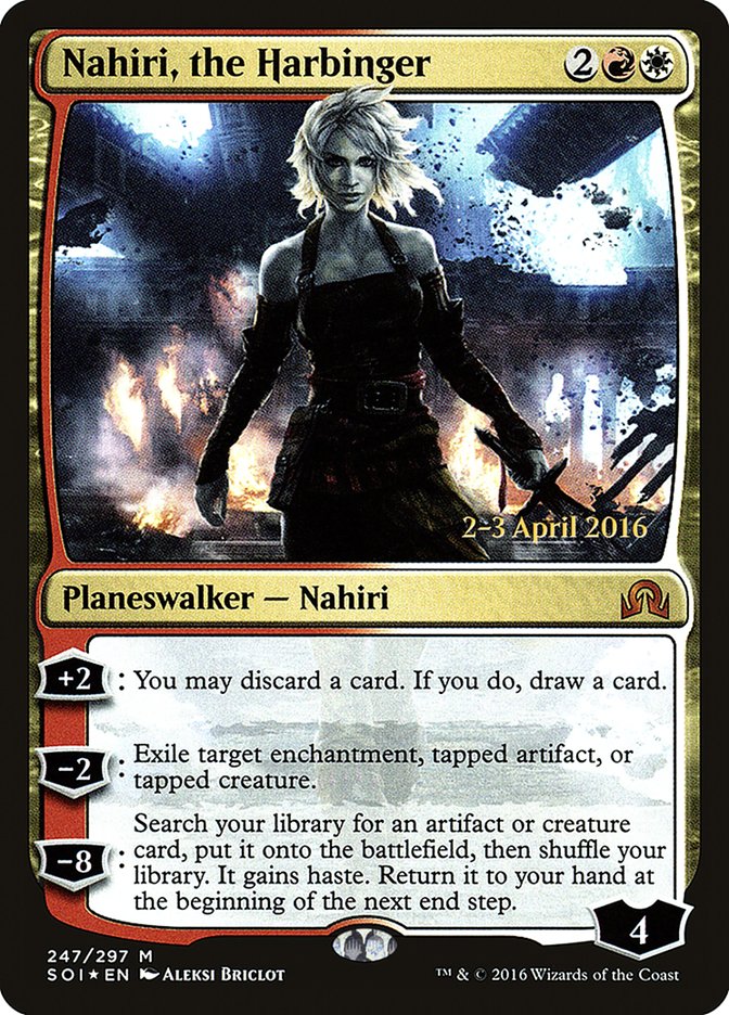 Nahiri, the Harbinger (Prerelease) [Shadows over Innistrad Prerelease Promos]