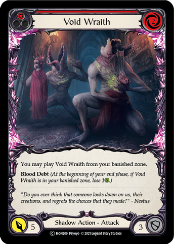 Void Wraith (Rojo) [U-MON209-RF] Lámina arcoíris ilimitada 