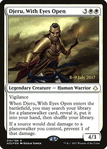 Djeru, With Eyes Open  (Prerelease) [Hour of Devastation Prerelease Promos]