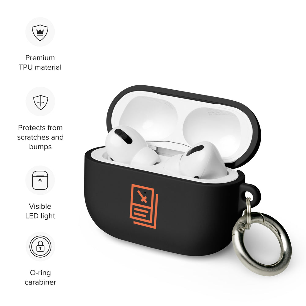 "Card Icon" (Orange) AirPods case