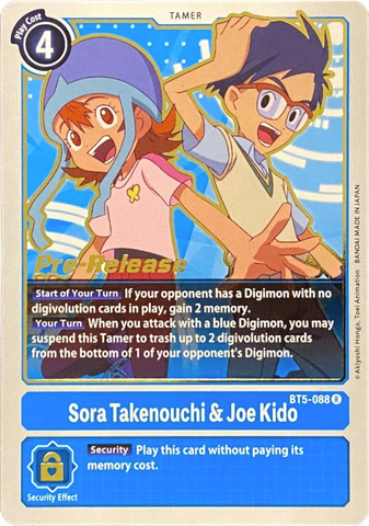 Sora Takenouchi y Joe Kido [BT5-088] [Promociones previas al lanzamiento de Battle of Omni] 