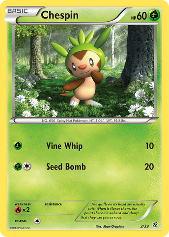 Chespin (3/39) [XY : Kit de démarrage Kalos] 