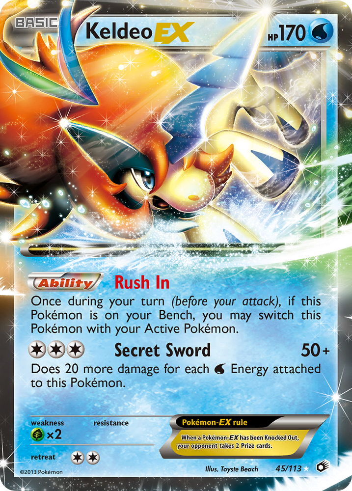 Keldeo EX (45/113) [Blanco y negro: Tesoros legendarios] 