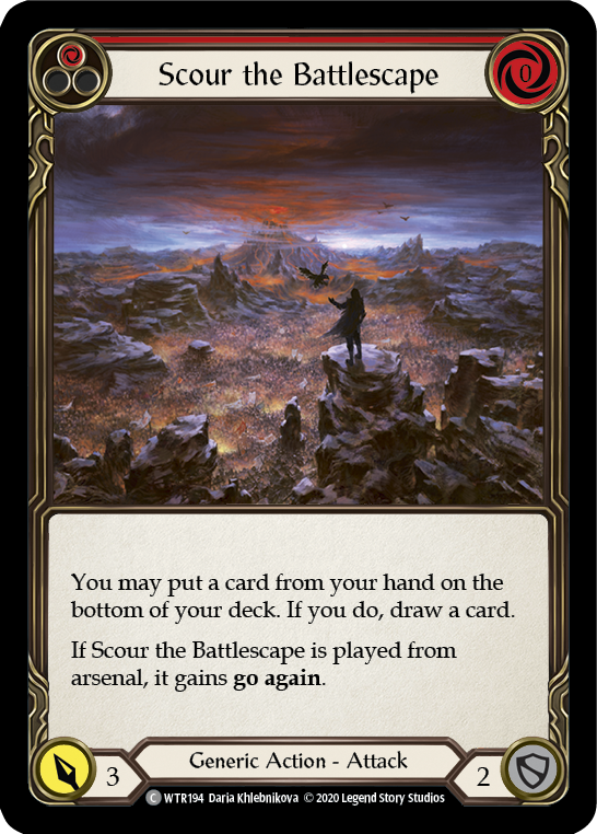 Scour the Battlescape (Red) [U-WTR194] Unlimited Rainbow Foil