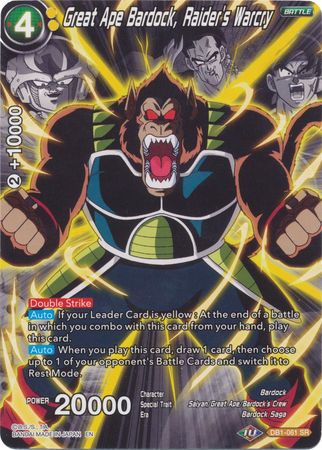 Great Ape Bardock, Raider's Warcry (Alternate Art) [DB1-061]