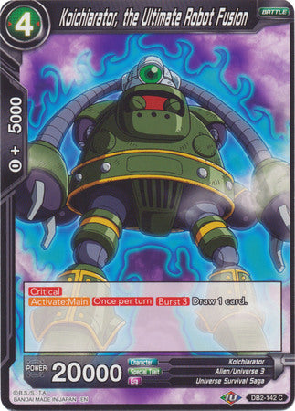 Koichiarator, l'Ultime Robot Fusion [DB2-142] 