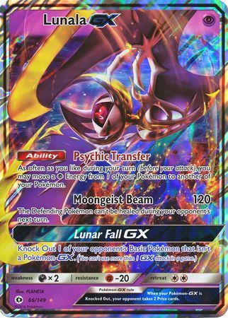 Lunala GX (66/149) (Tarjeta Jumbo) [Sol y Luna: Conjunto básico] 