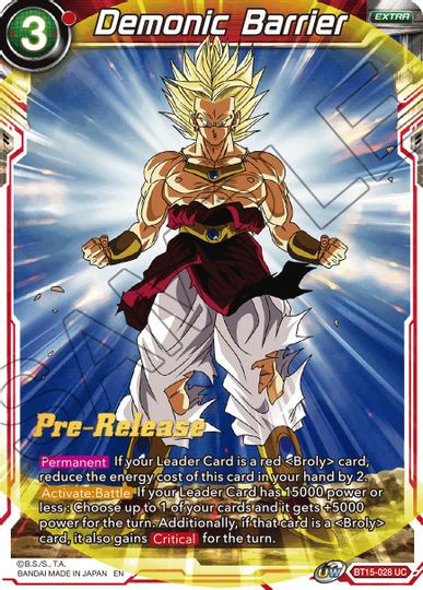 Barrera demoníaca (BT15-028) [Promociones de presentación de Saiyan Showdown] 