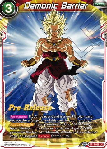 Demonic Barrier (BT15-028) [Saiyan Showdown Prerelease Promos]