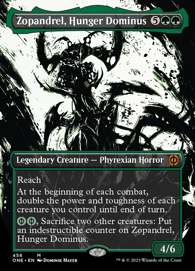 Zopandrel, Hunger Dominus (Borderless Ichor Step-and-Compleat Foil) [Phyrexia: All Will Be One]