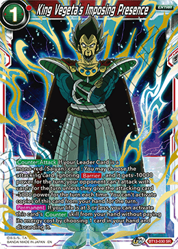 King Vegeta's Imposing Presence (Super Rare) [BT13-030]