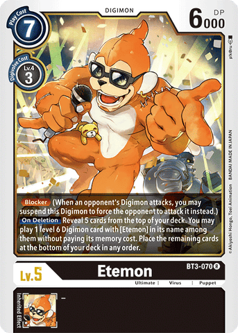 Etemon [BT3-070] [Lanzamiento de refuerzo Ver.1.5] 