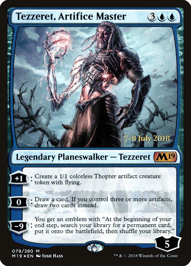 Tezzeret, Artifice Master  (Prerelease) [Core Set 2019 Prerelease Promos]