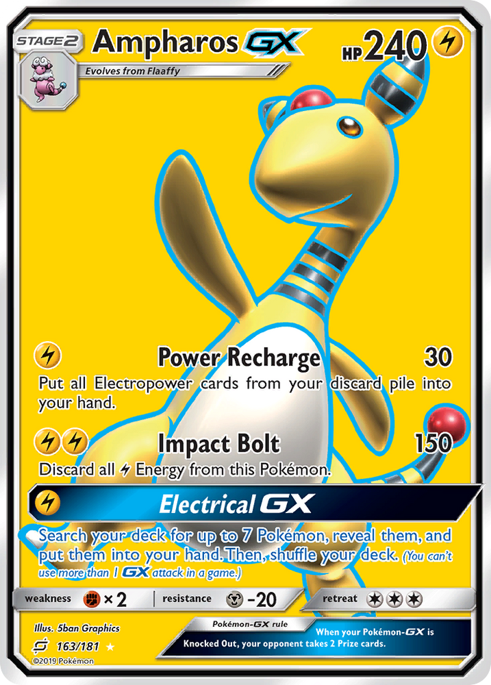 Ampharos GX (163/181) [Soleil et Lune : Faites équipe] 