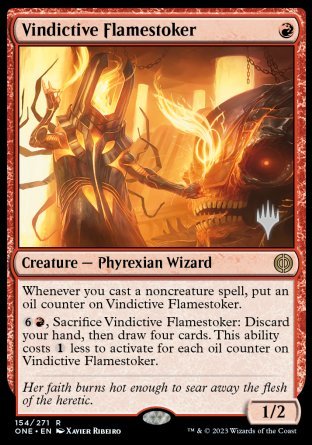 Vindictive Flamestoker (Promo Pack) [Phyrexia: All Will Be One Promos]
