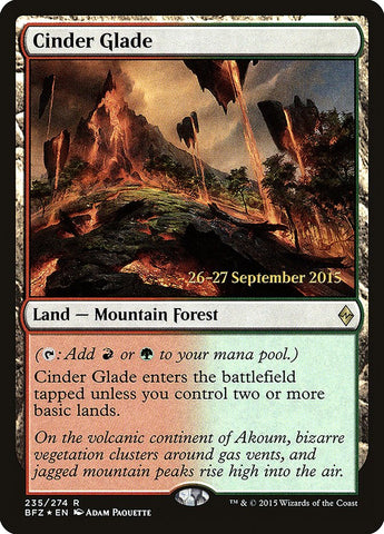 Cinder Glade  (Prerelease) [Battle for Zendikar Prerelease Promos]