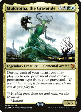 Muldrotha, the Gravetide  (Prerelease) [Dominaria Prerelease Promos]