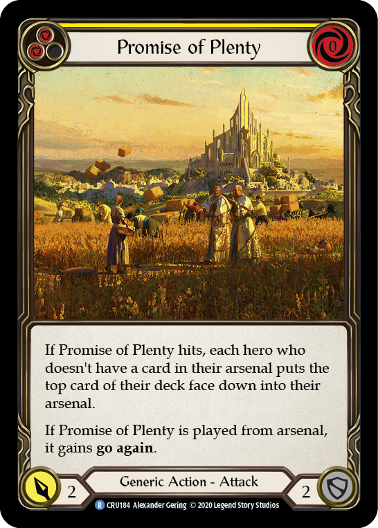 Promise of Plenty (amarillo) [CRU184] 1.ª edición Rainbow Foil 