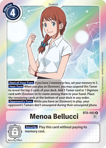 Menoa Bellucci [BT6-092] [Doble Diamante] 