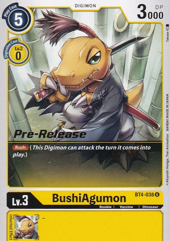 BushiAgumon [BT4-038] [Promociones previas al lanzamiento de Great Legend] 