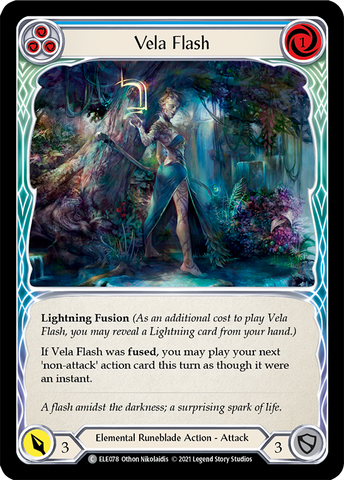 Vela Flash (Bleu) [ELE078] 1ère édition Rainbow Foil 