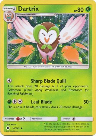 Dartrix (10/149) (Cosmos Holo) [Sol y Luna: Conjunto básico] 