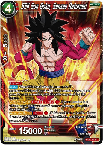 SS4 Son Goku, Sentidos Retornados (SD17-04) [El Amanecer de las Leyendas Z] 