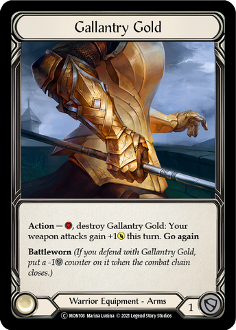 Gallantry Gold [U-MON108-RF] Unlimited Rainbow Foil