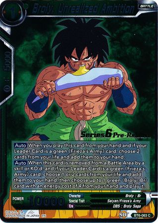 Broly, Unrealized Ambition (Destroyer Kings) [BT6-063_PR]