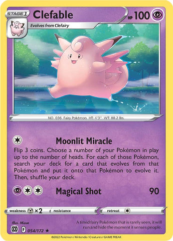 Clefable (054/172) [Épée et Bouclier : Étoiles Brillantes] 