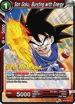 Son Goku, débordant d'énergie (BT10-007) [Rise of the Unison Warrior Prerelease Promos] 