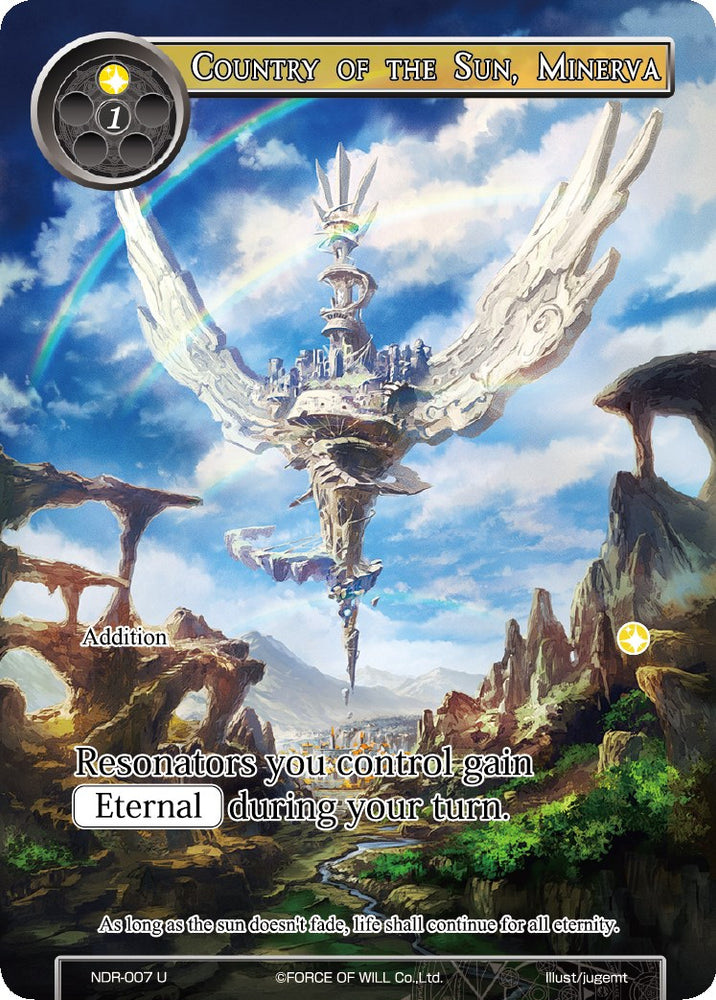 Country of the Sun, Minerva (Full Art) (NDR-007) [New Dawn Rises]