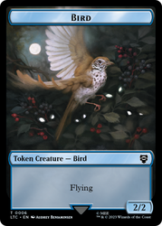 Elf Warrior // Bird Double Sided Token [The Lord of the Rings: Tales of Middle-Earth Commander Tokens]