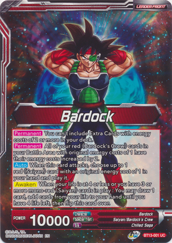 Bardock // SS Bardock, el Despertar de la Leyenda (BT13-001) [Supreme Rivalry Prerelease Promos] 