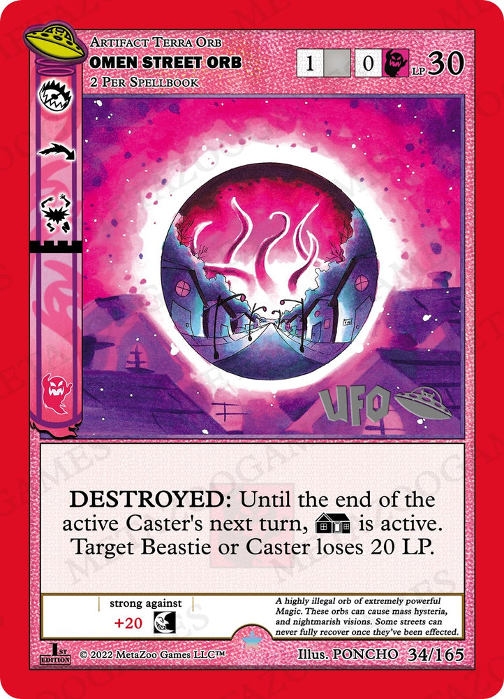 Omen Street Orb [Paquete de spoilers de la primera edición de Cryptid Nation: UFO]