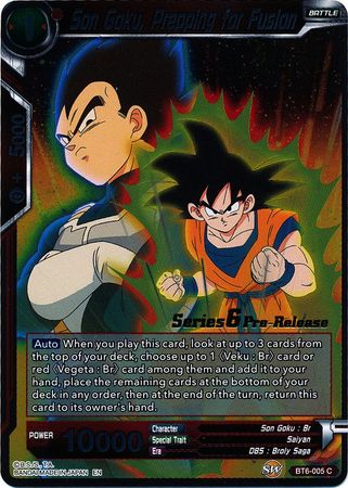 Son Goku, preparándose para Fusion (Destroyer Kings) [BT6-005_PR] 