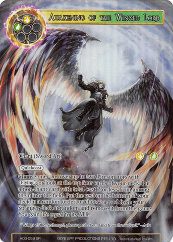 Awakening of the Winged Lord (Full Art) (AO3-059) [Alice Origin III]