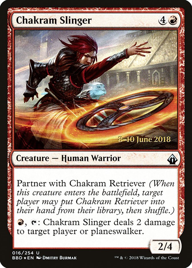 Chakram Slinger  (Prerelease) [Battlebond Prerelease Promos]