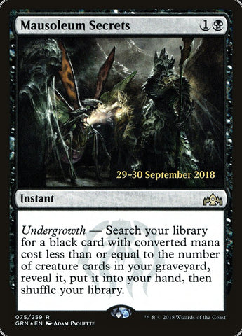 Mausoleum Secrets  (Prerelease) [Guilds of Ravnica Prerelease Promos]