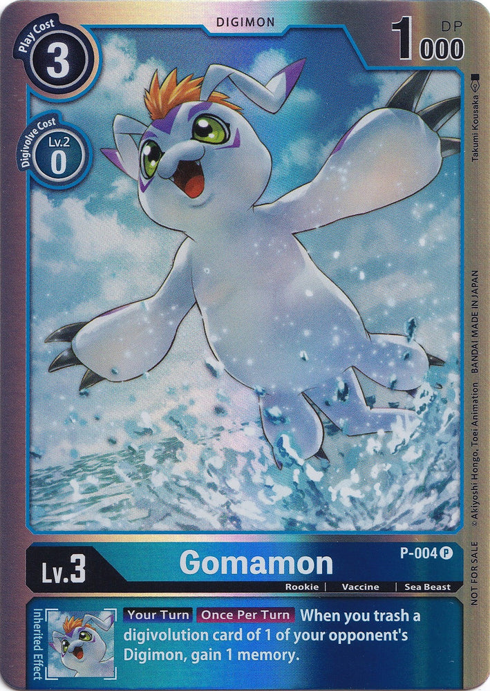 Gomamon [P-004] (Rainbow Foil) [Promotional Cards]