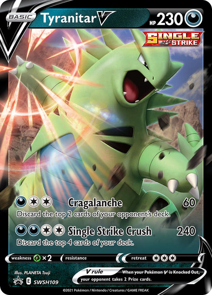 Tyranitar V (SWSH109) [Espada y escudo: Black Star Promos] 