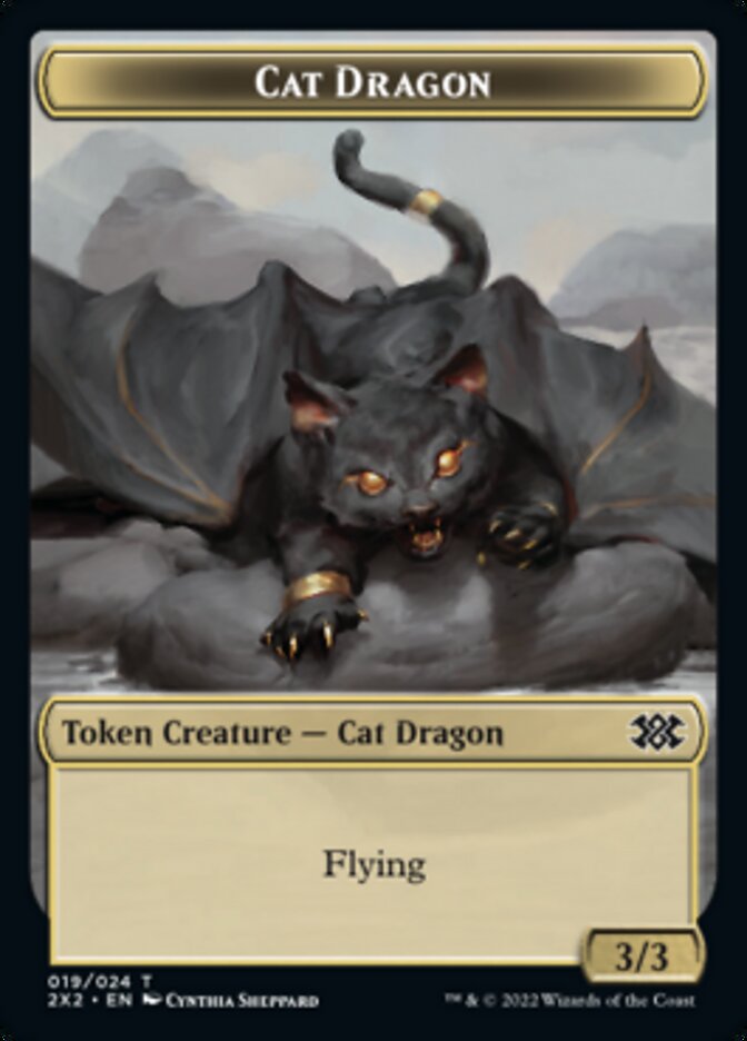 Cat Dragon // Eldrazi Scion Double-sided Token [Double Masters 2022 Tokens]