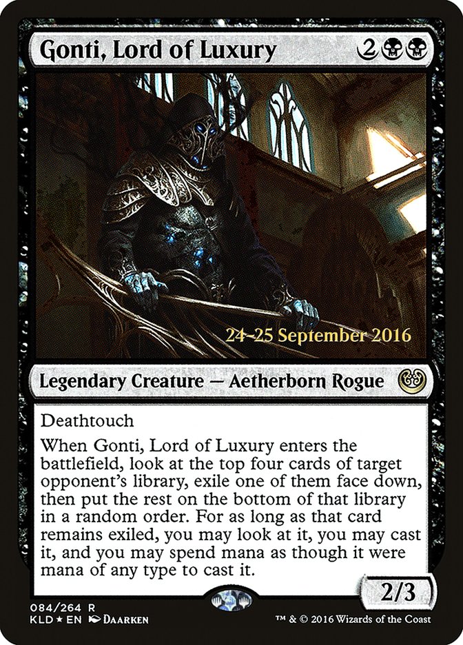 Gonti, Lord of Luxury  (Prerelease) [Kaladesh Prerelease Promos]