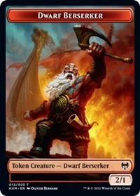 Dwarf Beserker // Bird Double-sided Token [Kaldheim Tokens]